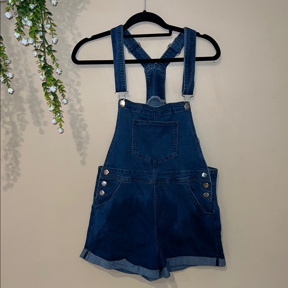 Denim Overall Shorts